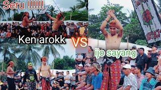 Ijo sayang VS Ken arok || peresean batu kumbung lingsar 2023||