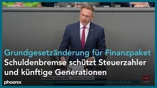 Christian Lindner zur Änderung des Grundgesetzes am 13.03.25