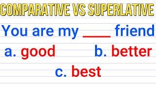 English Grammar Quiz: Comparative vs Superlative Test |English MasterClass|