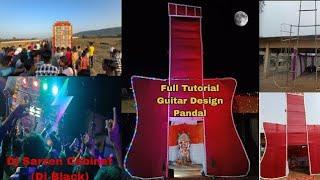 Saraswati Puja pandal Full Tutorial | Guitar Design Pandal  | Saraswati Puja Simple Design Pandal