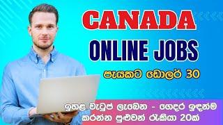 ඉහළ වැටුප් ලැබෙන කැනඩා Remote (Online) Jobs II Latest 20 Remote Jobs in Canada with Average Salaries