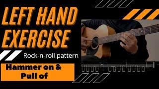 Left Hand guitar Exercise Hammer on and pull off fingerstyle pattern guitarclub4you