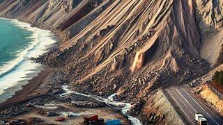 Mourning in Turkey. Giant landslide in Arkhavi, Artvin province