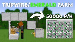 Minecraft Easy Tripwire Hook + Emerald Farm 1.21+