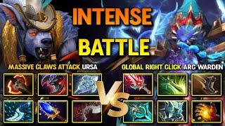 WHO IS STRONGER ? Between Massive Claws Attack Ursa Vs. Global Right Click Arc Warden 7.36c DotA 2