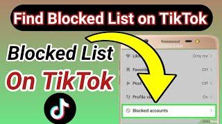 how to see blocked list on tiktok