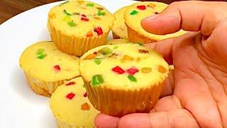 Tutti Frutti Muffins Recipe | Tutti Frutti Cupcake | Cupcake Recipe Without Oven