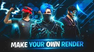 How To Make 3D Renders Free Fire  // Make Your Own Character Render ️‍