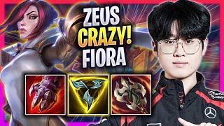 ZEUS CRAZY GAME WITH FIORA! - T1 Zeus Plays Fiora TOP vs K'sante! | Season 2024