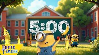 5 Minute Minions Countdown Timer with music for classrooms