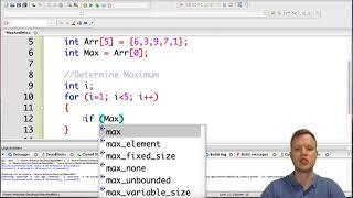 28. C Programming - Max and Min Values in Array