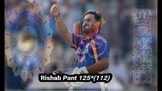 Rishab pant 125*(112) vs England। 3rd ODI