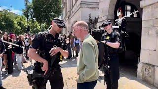 POLICE CONFRONTED a Man Who HARASSED The King’s Guard