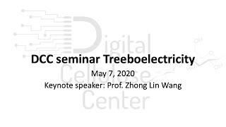 DCC seminar Treeboelectricity: keynote speaker Zhong Lin Wang