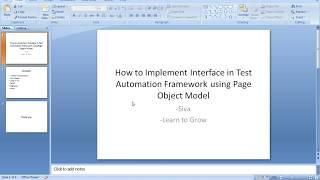 How to Implement Interface in Test Automation Framework using Page Object Model