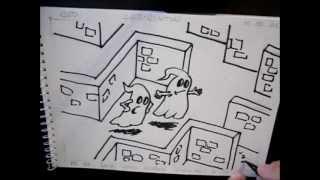 Halloween Cartoon - Drawing Ghosts in the Maze