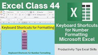 Quick and Easy Number Formatting in Excel with Keyboard Shortcuts