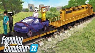 ОТПРАВИЛИСЬ В ПУТЕШЕСТВИЕ ЗА ПРЕДЕЛЫ КАРТЫ! УГАР В FARMING SIMULATOR 22