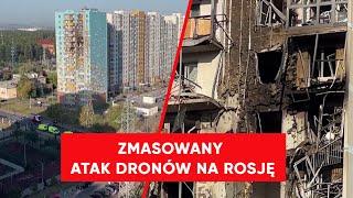 Zmasowany atak dronów na Rosję. Eksplozje pod Moskwą