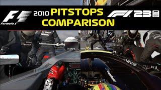 Evolution of Pitstops - Codemasters F1 Game 2010-2023