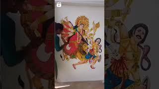 maa Durga wall panting  #viral #shorts #wallpanting #art