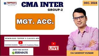 CMA INTER GR- 2 MGT. ACC. / BY CA SANDEEP KUMAR