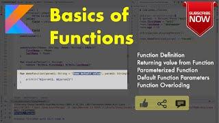 Basics of Functions : Kotlin Fundamentals Tutorial - Part 14