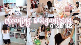 CLEAN & ORGANIZE WITH ME | KID'S ROOMS | MORE WITH MORROWS