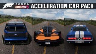 Forza Horizon 5 | Acceleration Car Pack | All 4 Cars