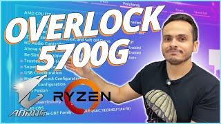 OVERCLOCK NO @videosAMDBrasil RYZEN 5700G COM A B450 @AORUSBrasil  M DA GIGABYTE E AS XPG D60G