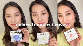 I tried colored contact lenses | ft. moody lenses | Chris Han