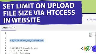 How to Set Limit on Upload File Size via Htaccess in Website