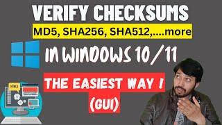 Verify Checksum in Windows 10/11 ( GUI )| Verify ISO File | Checksum Calculation MD5, SHA256, SHA512