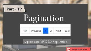 Part-19: How to implement pagination in asp.net core MVC | Asp.net core MVC 7.0 project