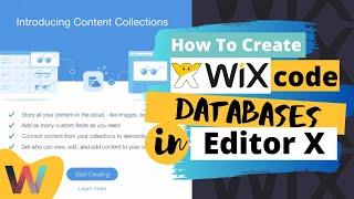 How To Create Wix Code Databases in Editor X | Wix.com Tutorial