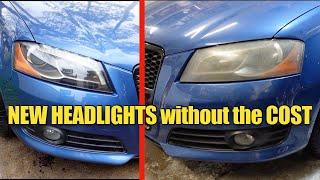 Restoring FADED and YELLOWING Headlights on an Audi A3