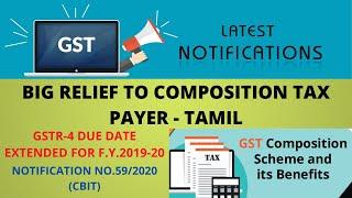 GSTR 4 FILING DUE DATE EXTENDED | GST NOTIFICATION NO.59| EXPLAIN GST COMPOSITION SCHEME IN TAMIL