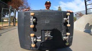 SKATEBOARDING A FLATSCREEN TV?! | SKATE EVERYTHING EP 17