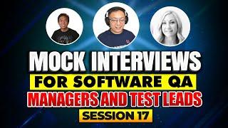 Mock Interviews for Software QA Managers and QA Leads
