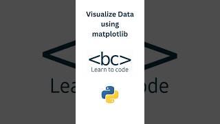Learn how to visualize data in Python in 60 Seconds! #learnpython #programming #code