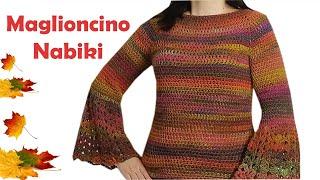 Tutorial Maglioncino Nabiki, Top Down a crochet #crochet #topdown #crochettutorial