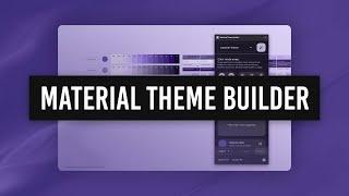How to generate a Material Design 3 theme using the Material Theme Builder plugin