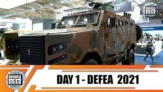 DEFEA 2021 Day 1 International Defense Exhibition coverage Greece Athens air land and sea