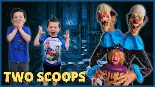 Two Scoops Spirit Halloween | Unbox and Setup Halloween Animatronic 2021 | Creepy Two Headed Clown