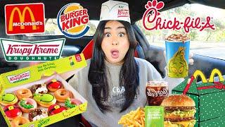 Trying NEW MENU ITEMS From FAST FOOD Restaurants! *CHRISTMAS EDITION*