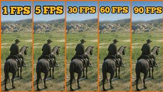 RDR 2 FPS COMPARISON 1FPS VS 5FPS VS 10FPS VS 30FPS VS 60FPS VS 90FPS