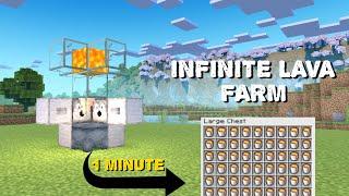 EASY INFINITE 1.21 LAVA FARM TUTORIAL in Minecraft Bedrock (MCPE/Xbox/PS4)