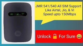 how to unlock JioFi 3 JMR540 for All Network SIM card support 2024