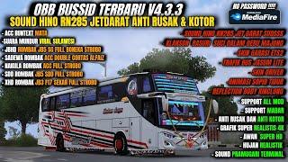 OBB BUSSID TERBARU V4.3.3 SOUND HINO RN285 JET DARAT SUOSS| GRAFIK ETS2 SUPER HD 4K |FULL ROMBAK BUS