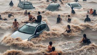 Breaking news from Turkey. Flooded houses in Karaman